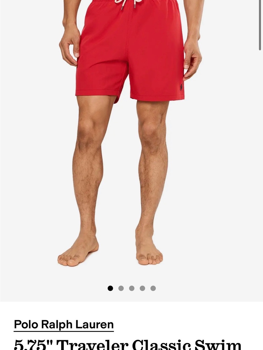 Polo by Ralph Lauren Red Men's Swim Trunks